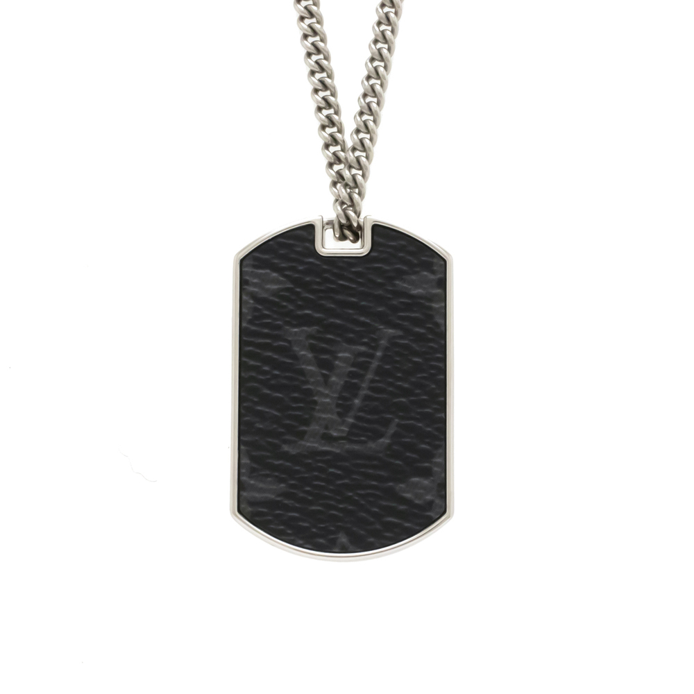 Louis Vuitton Monogram Eclipse Necklace Pendant S… - image 1